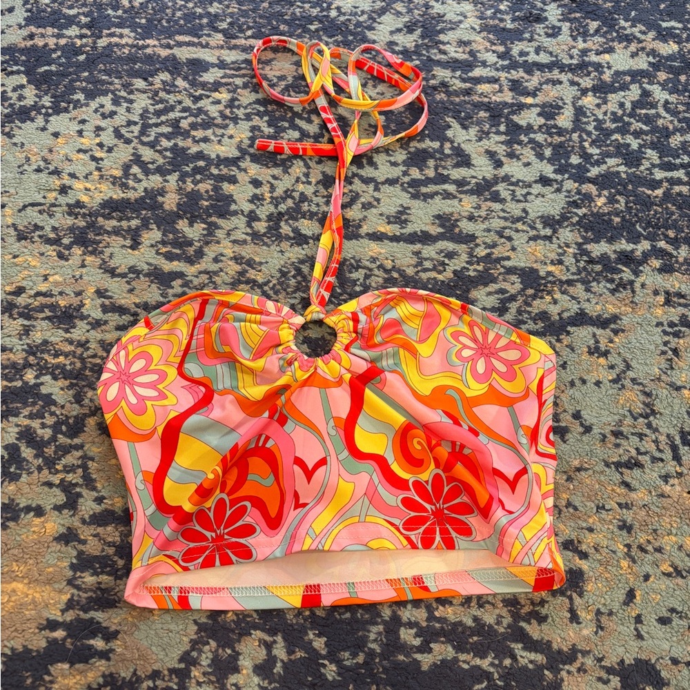 Colorful Floral Halter Top